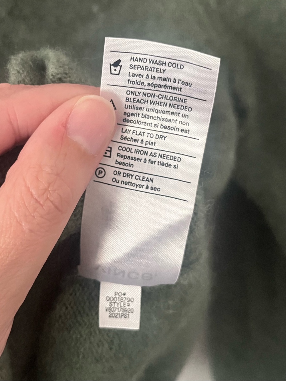 Vince Brushed Polo Alpaca Sweater Sage Green Polo V-Neck XS - Picture 11 of 14